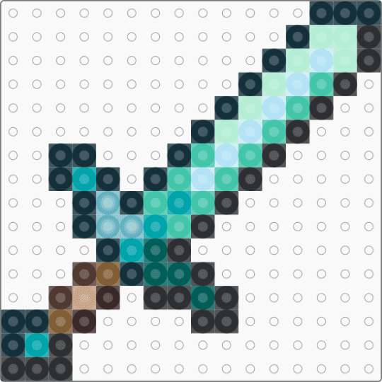 Diamond Sword - black,teal,light blue