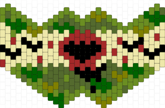 Beaded Leshy Mask Pattern (ORIGINAL FIXED YIPEEEEE) - green,yellow