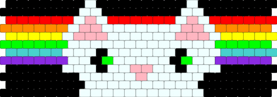 phreaky cat (remix of froGAY cuff) - white,red,green,pink,pride,rainbow,cat,animals