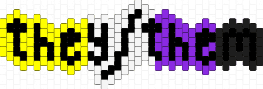 they/them pronoun charm (READ DESC) - yellow,purple,pride,nonbinary