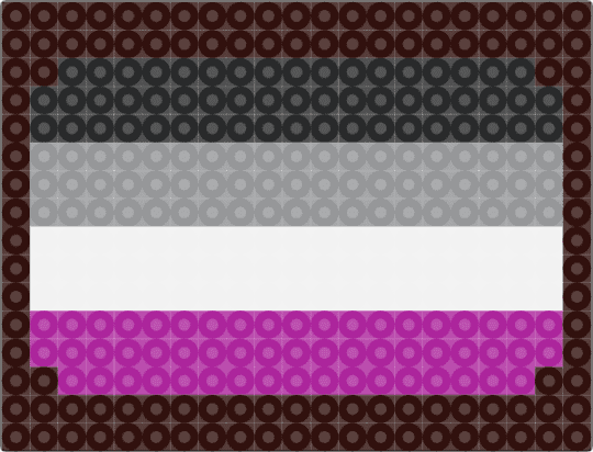 framed ace flag - brown,ace,pride,perler