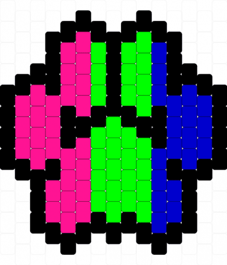 polysexual paw - pink,green,paw,charm,pride,flag