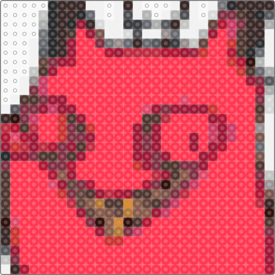 kandi_coverd_therian pfp perler (proud adoption parent) :3 - brown, follower, pfp, red