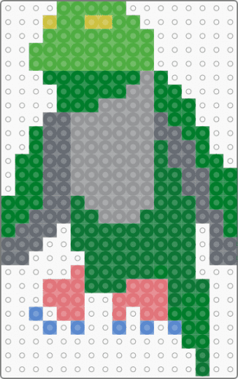 melanie martinez TOADY perler - green,gray,toady,bird,toad,melanie martinez,hades,album,music,singer