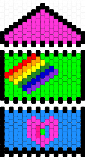 polysexual pride rainbow wallet thingie - pink,green,light blue,pride,poly,blue,rainbow,wallet,bag