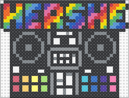 Hershe DJ - black, colorful, dj, dj deck, edm, gray, green, hershe, logo, rainbow, yellow