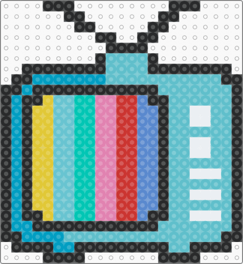 Retro_TV - light blue,teal,tv,television,retro