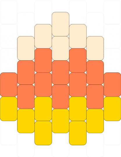 Candy corn :3 - orange, yellow