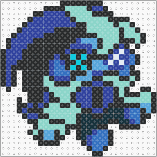 Smc doll - black, light blue, purple