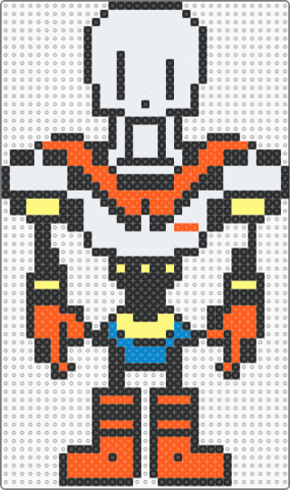 papyus - black,white,orange,undertale