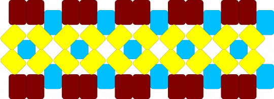 Clown x-base cuff - brown,yellow