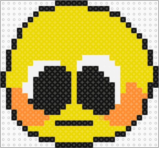 Flustered emoji - yellow