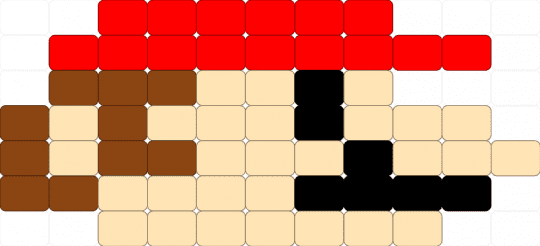 Original 8-bit Mario Kandi in modern colors - red,beige