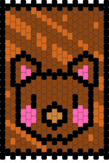 Bear bag front panel - red