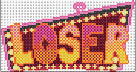 Loser Baby sign - pink,orange,yellow,brown