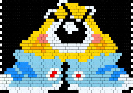 Baby bill!! - yellow,light blue,peyote stitch