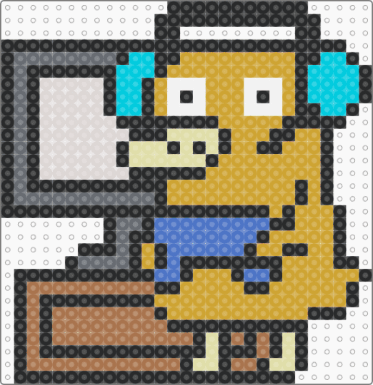 psyduck gaming - black,orange,tan