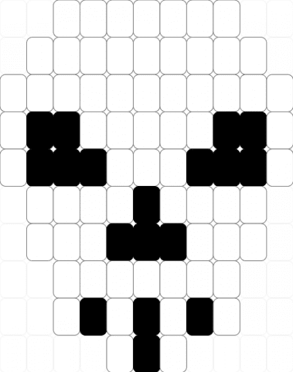 (Emo) Skull - white
