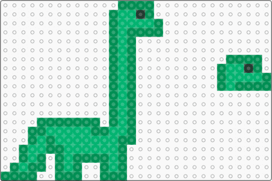 Dinosaur :3 (stackable neck) - green