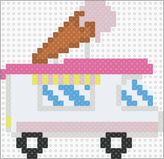 Ice Cream Truck - white,beige,pink,tan