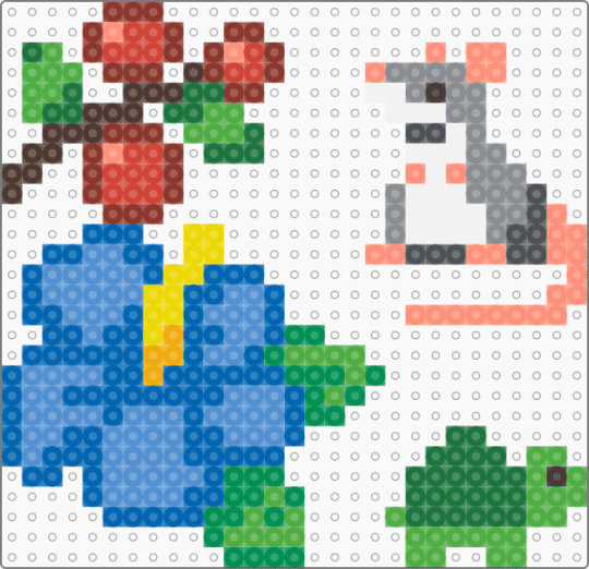 Everything - green,blue,light blue,red