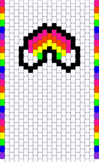 Rainbow bag [front and back panel] - white,red,purple,colorful,rainbow,bag