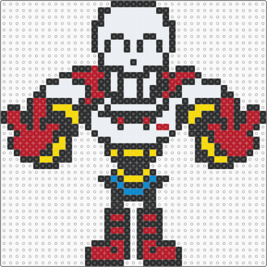 Papyrus peace sign - black, papyrus, red, undertale, video game, white