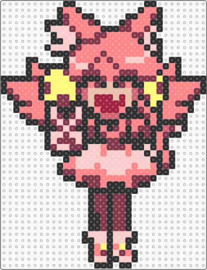 Pink peace sign - brown, deltarune, mad mew mew, pink, red