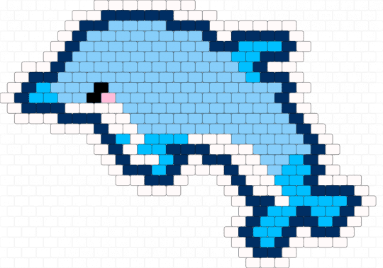 Dolphin - blue, light blue