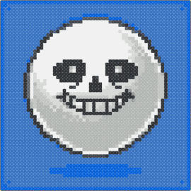 sans ball - sans,undertale,ball,video game,smile,character,whimsical,blue,white