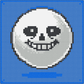 sans ball - sans,undertale,ball,video game,smile,iconic,character,whimsical,blue,white