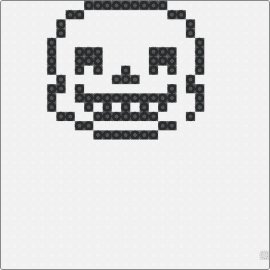 sans happy head - sans,undertale,video game,smile,cheerful,minimalist,character,black,white