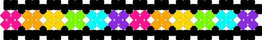 Cute rainbow x base - black,orange,green,purple,colorful