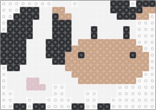 UFO Cow Thievery (Piece 2/2) - white,beige,cow,abduction,ufo,series,perler