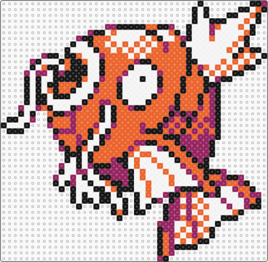 Magikarp pokemon crystal sprite - pink,orange,pokemon,magikarp,fish,gen2