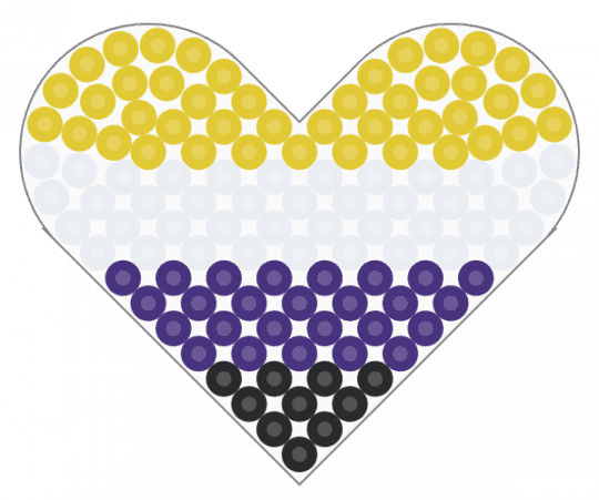 Enby heart - enby, heart, nonbinary, pride, purple, yellow