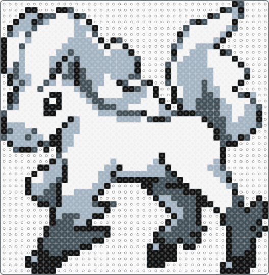 Ponyta gen 1 sprite (greyscale) - purple,pink,pokemon,ponyta