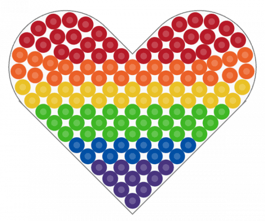 Rainbow heart - 
