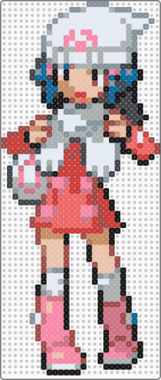Dawn platinum sprite - gray,pink,red,pokemon,character