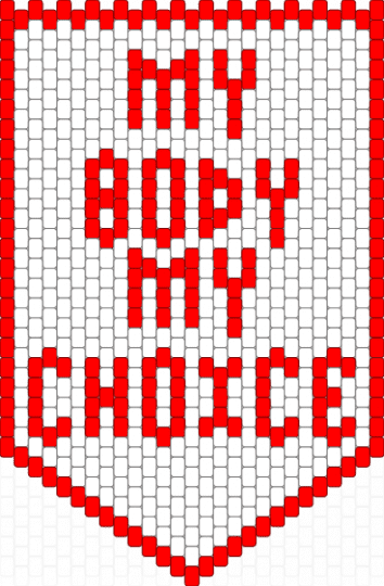 MY BODY MY CHOICE - red,white
