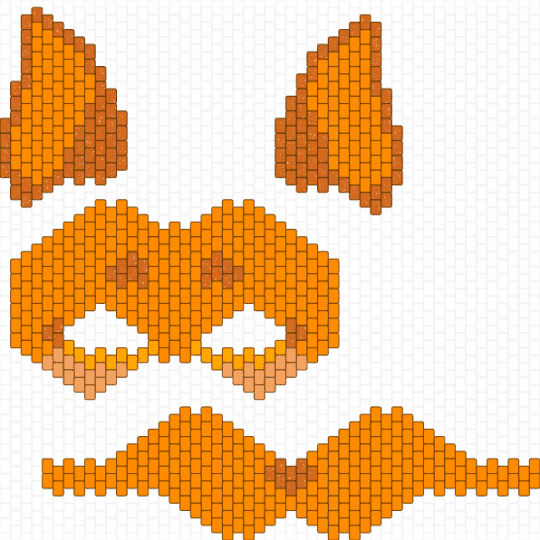 Orange dog mask - orange