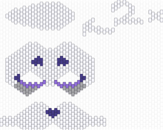 Bunny eared mask! - white,purple,beige