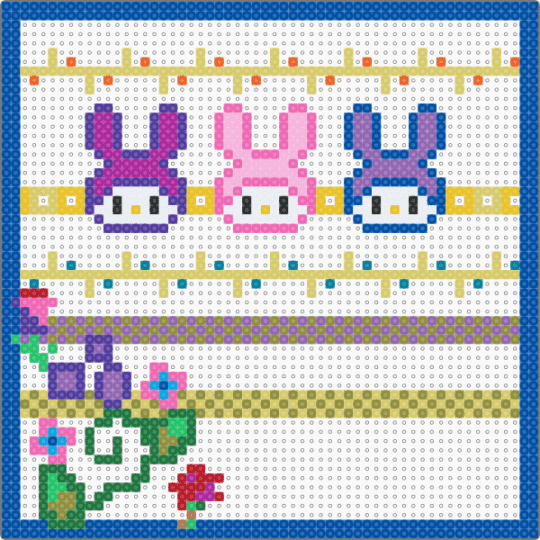 hammabeads big easter - blue,yellow,pink,gold