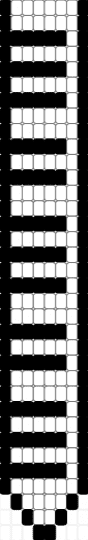 piano tie - black,white