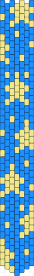 Star peyote stitch tie - light blue,yellow