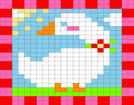 Lovely Goose Banner - pink,red,light blue