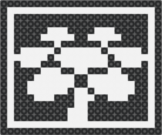 Deltarune chpt. 5 icon - black, white