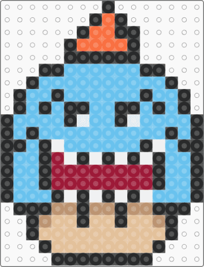 Mr. Meeseeks mushroom - beige,light blue