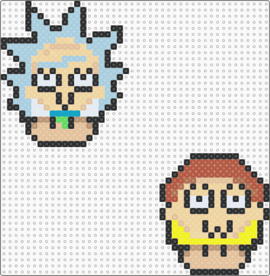 Rick and Morty Mushroom - beige,light blue