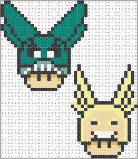 Deku mushroom - teal,beige,yellow